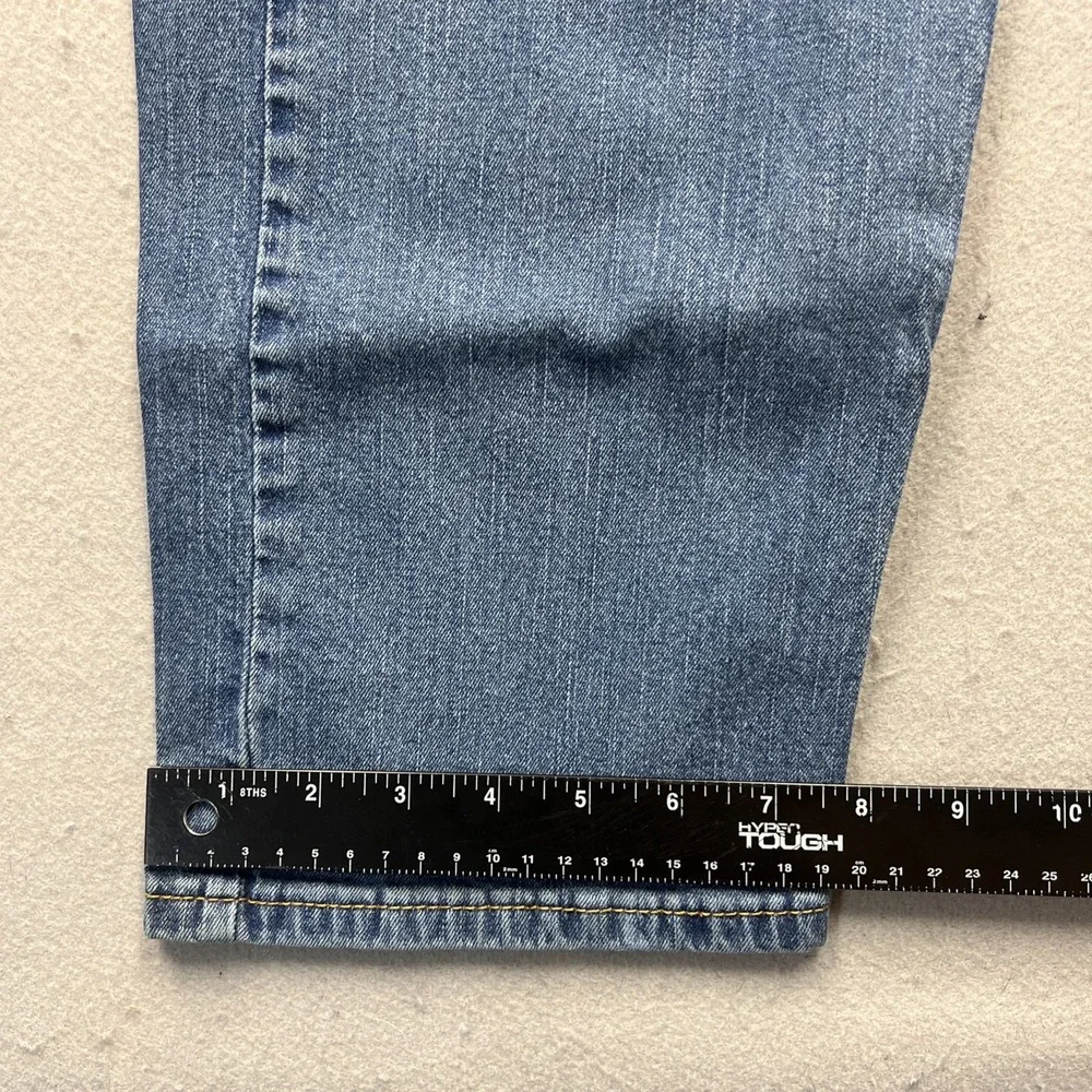 Levi's 505 Straight Jeans 40x32‎ Medium Wash Relaxed Fit Denim Distressed Work